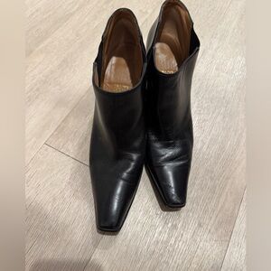 Salvatore Ferragamo leather booties, Elegant Black Leather Ankle Boots